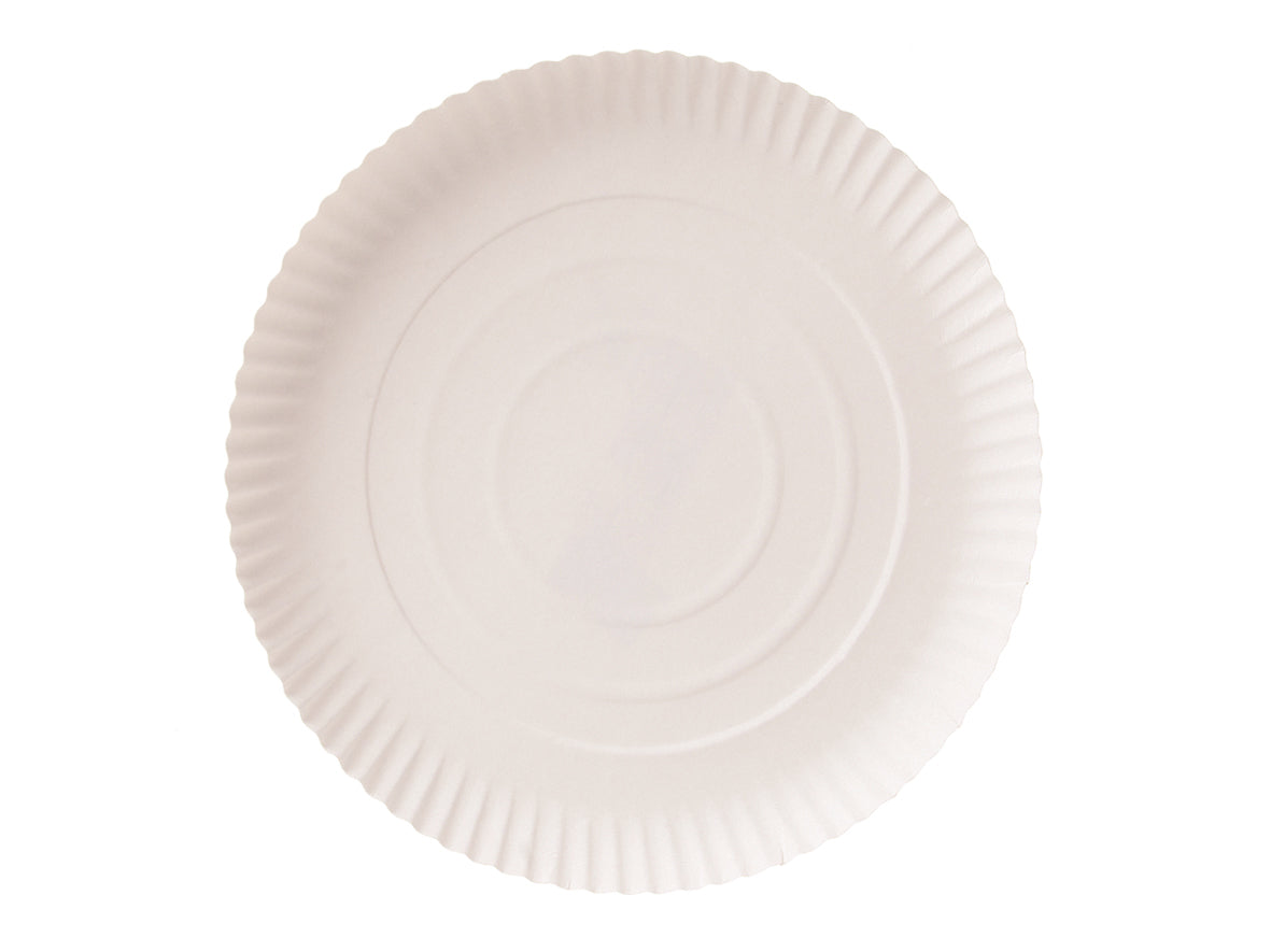 Pappteller rund Frischfaser weiß 28cm - 200 Stück