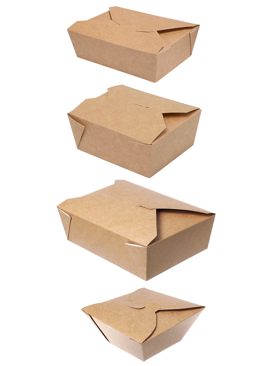 Lunchbox Pappe NATURE 1000ml 170x170x70mm - 200 Stück