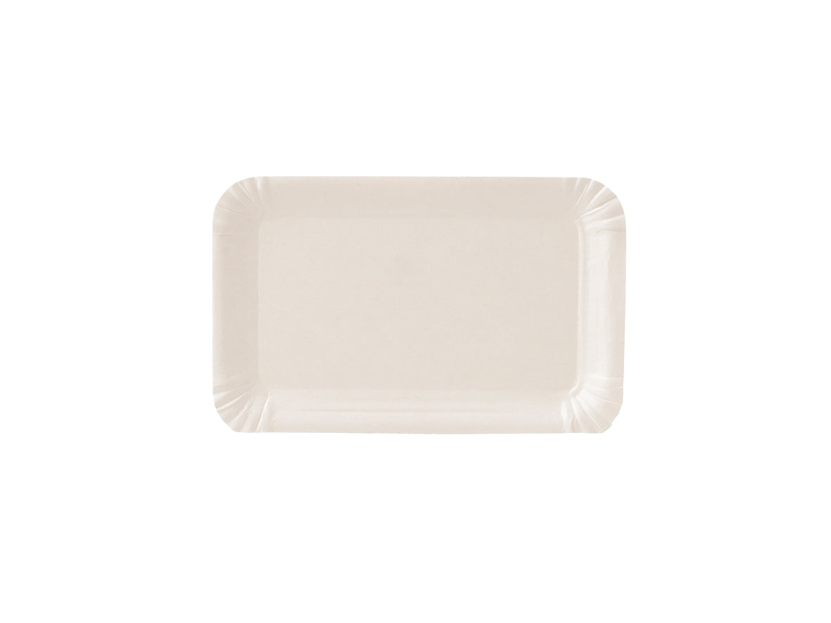 Pappteller eckig weiss Frischfaser 10x16cm - 3000 Stück