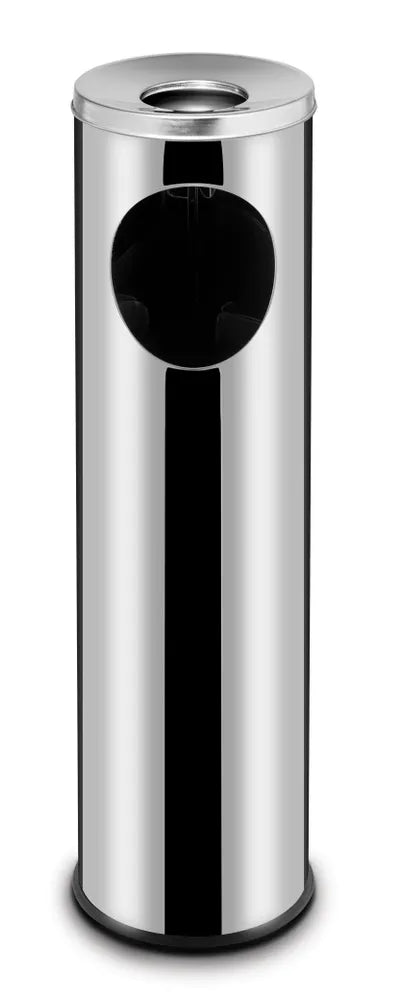 Mülleimer Standmodell mit Aschenbecher, HENDI, 33L, ⌀240x(H)660mm