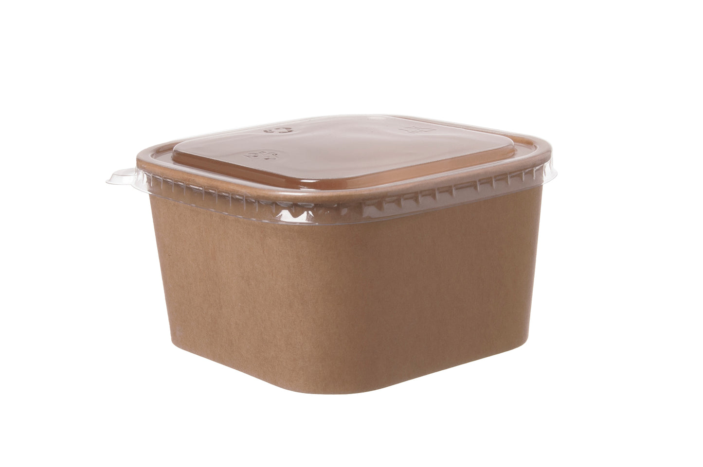 Salatschale quadratisch 750ml 130x130x60mm inkl. Deckel - 50 Stück