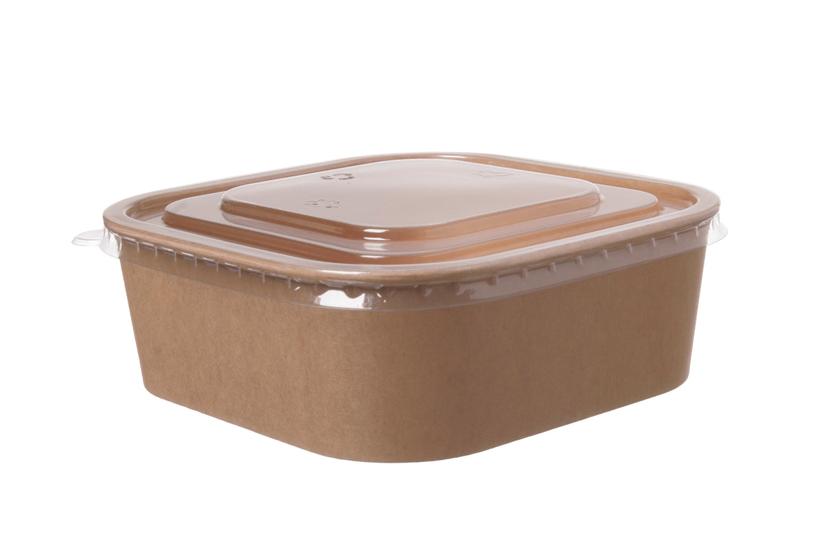 Salatschale quadratisch 1000ml 170x170x55mm inkl. Deckel - 50 Stück
