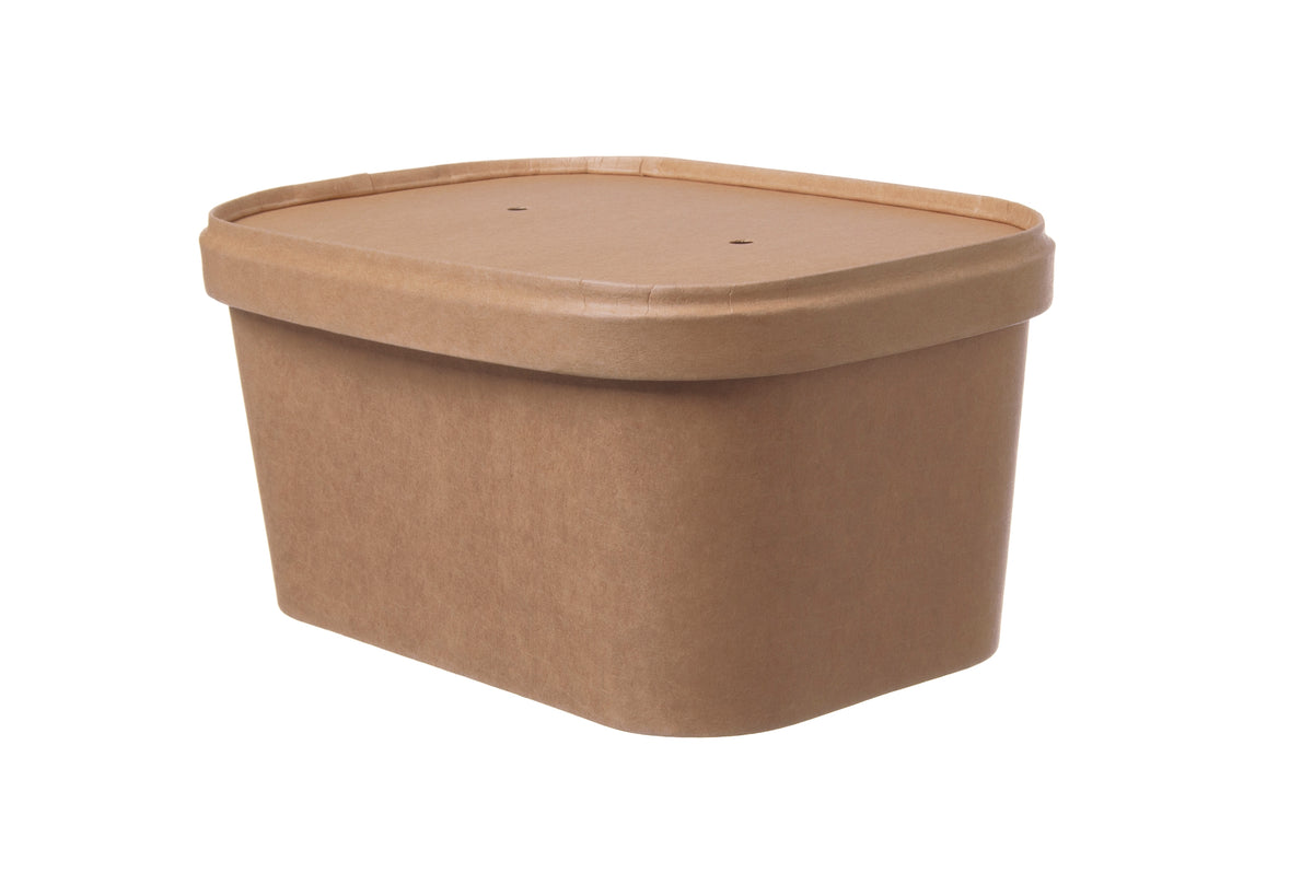 Salatschale rechteckig 1000ml 171x118x75mm inkl. Papp-Deckel - 50 Stück