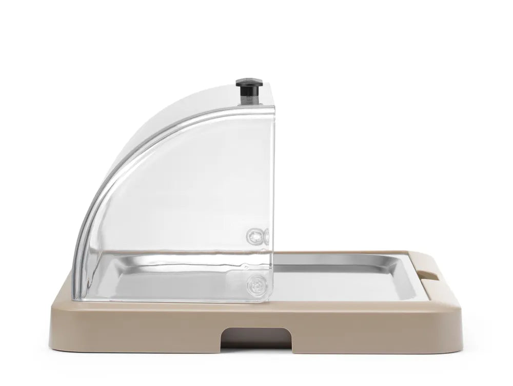 Rolltop Kühldisplay Duo UNIQ, HENDI, designed by Robert Bronwasser, Doppelt, Schwarz, 480x355x(H)480mm, Rechteckig