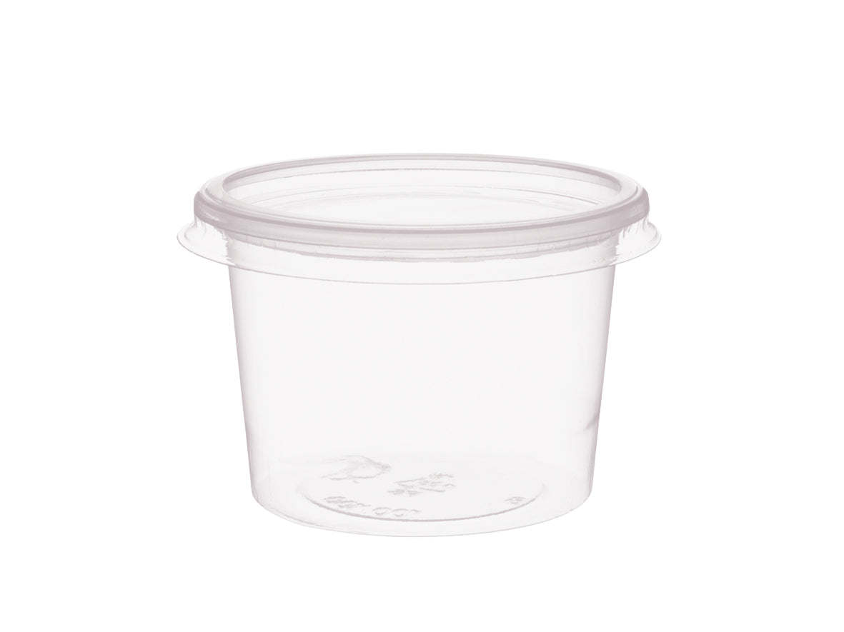 Verpackungsbecher rund PP 250ml mit Deckel H:48xØ101mm - 250 Stück