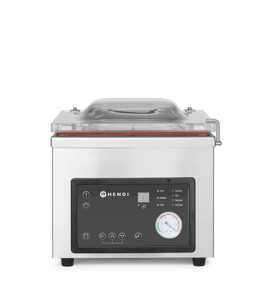 Vakuumkammer-Verpackungsmaschine, HENDI, Profi Line, Dichtungsband: 260 mm, 230V/370W, 330x480x(H)360mm