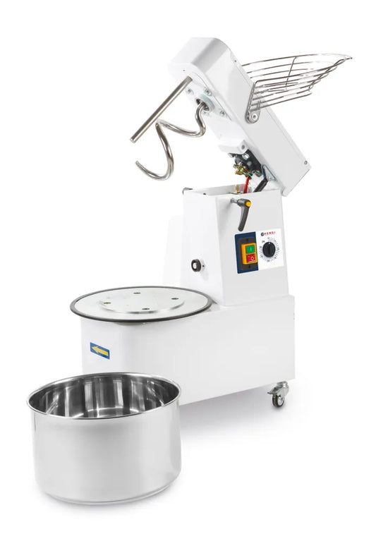 Spiralmixer mit aufklappbarem Kopf und abnehmbarer Schüssel, HENDI, 35 kg/h, 10L, 230V/370W, 380x590x(H)575mm