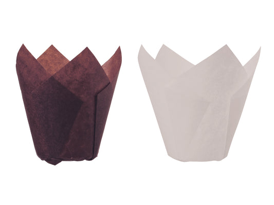 Tulip Cup Backform Braun H:5-9,5cm Ø5cm - 2000 Stück