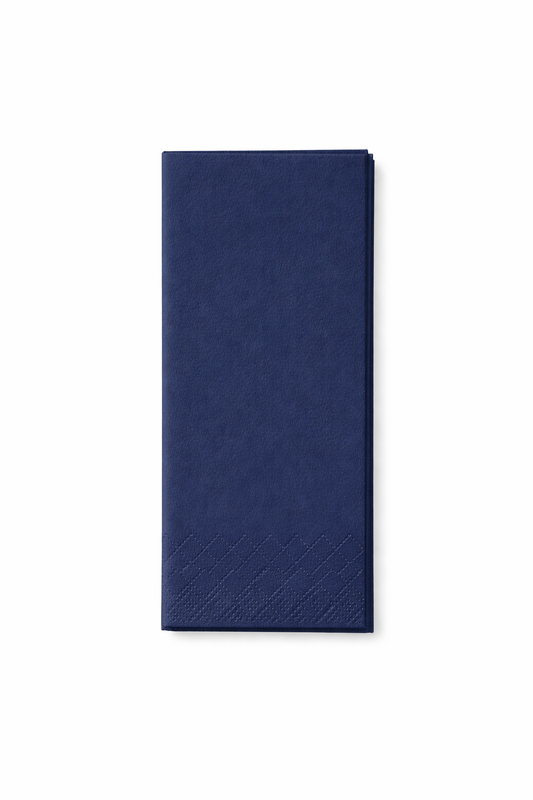 Servietten 40x40cm 3-lagig 1/8 Falz Blau - 1600 Stück