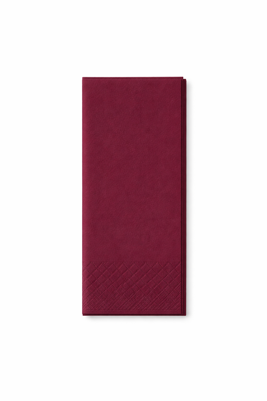 Servietten 40x40cm 2-lagig 1/8 Falz Bordeaux - 2000 Stück