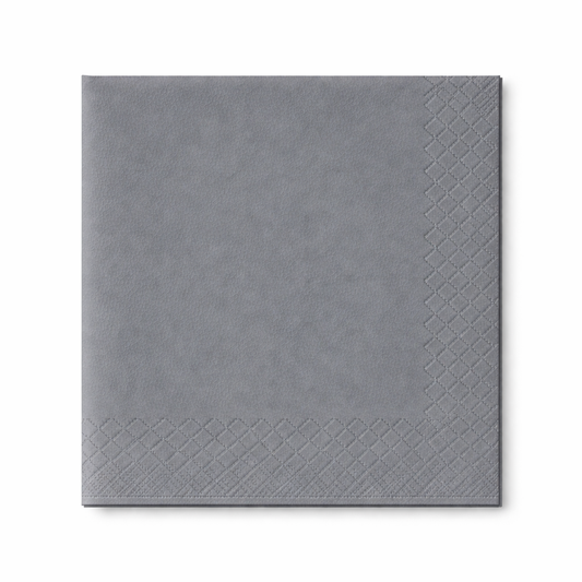 Servietten 40x40cm 3-lagig 1/4 Falz Grau - 1600 Stück