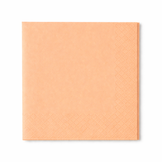 Servietten 33x33cm 3-lagig 1/4 Falz Pfirsich/ Peach - 1600 Stück