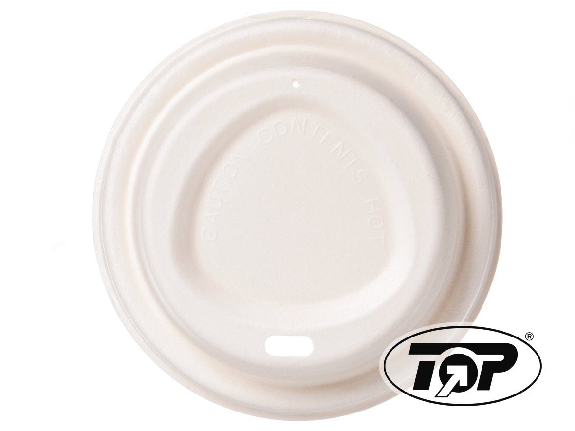 Kaffeebecher To Go Becher Deckel Bagasse weiß 90mm - 1000 Stück