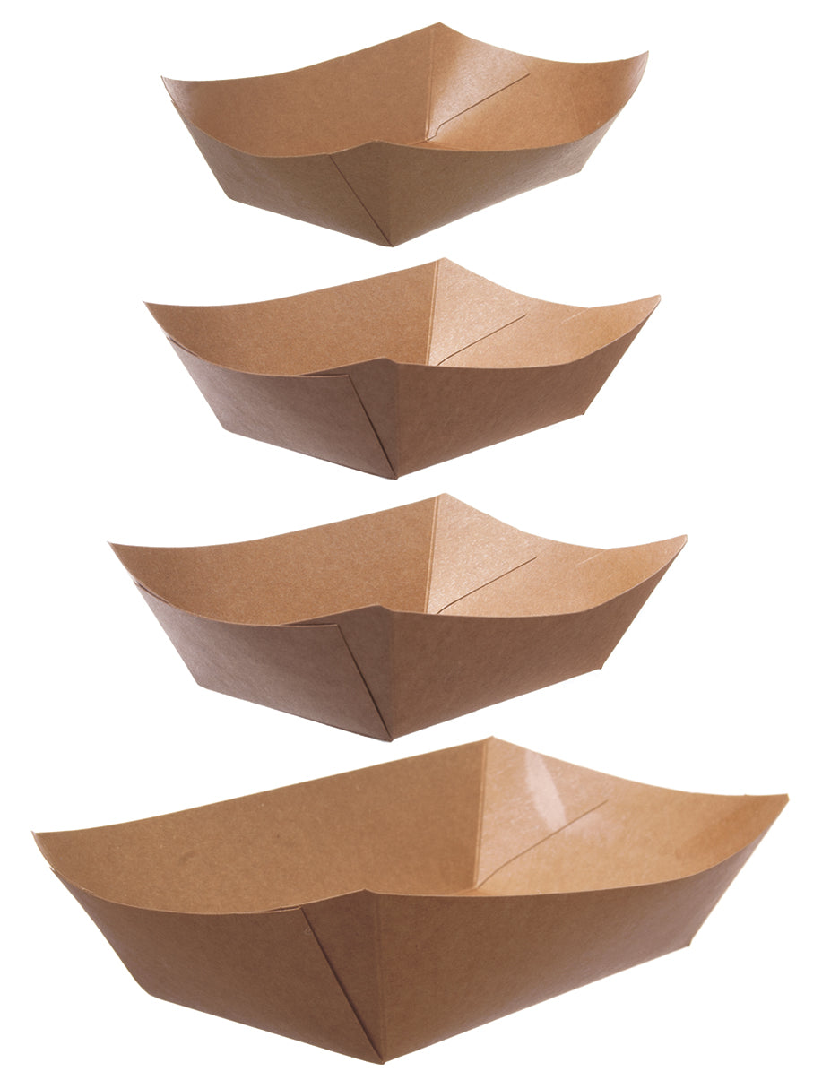 Snackschale Pappe Kraft 800ml 210x150x55 - 600 Stück