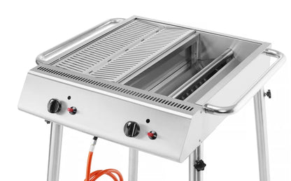Gasgrill Xantos, HENDI, 9,5kW, 770x710x(H)870mm