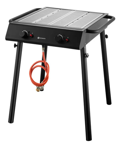 Gasgrill Xantos Black, HENDI, Schwarz, 9,5kW, 770x710x(H)870mm