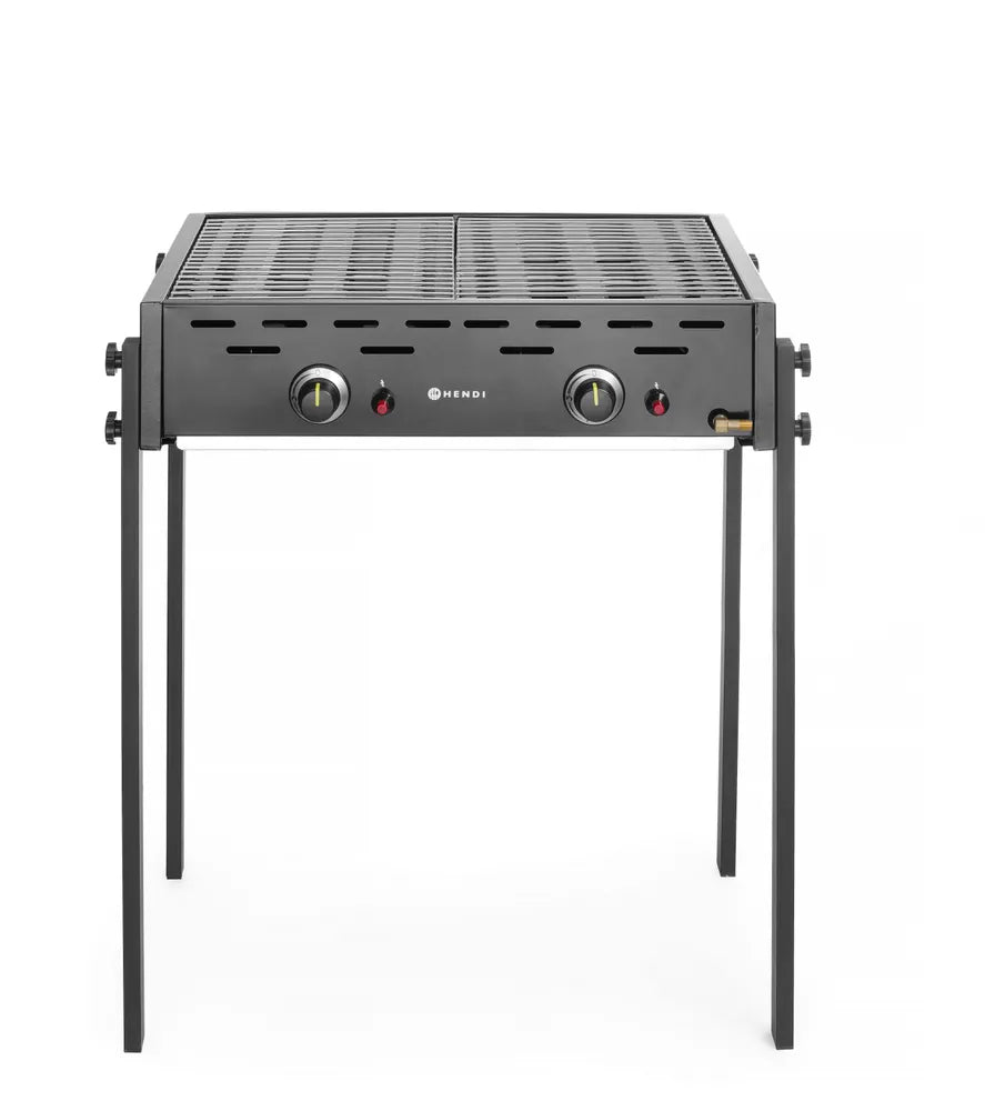 Gasgrill Roast-Master Pro Schwarz, HENDI, Schwarz, 11,6kW, 790x560x(H)900mm