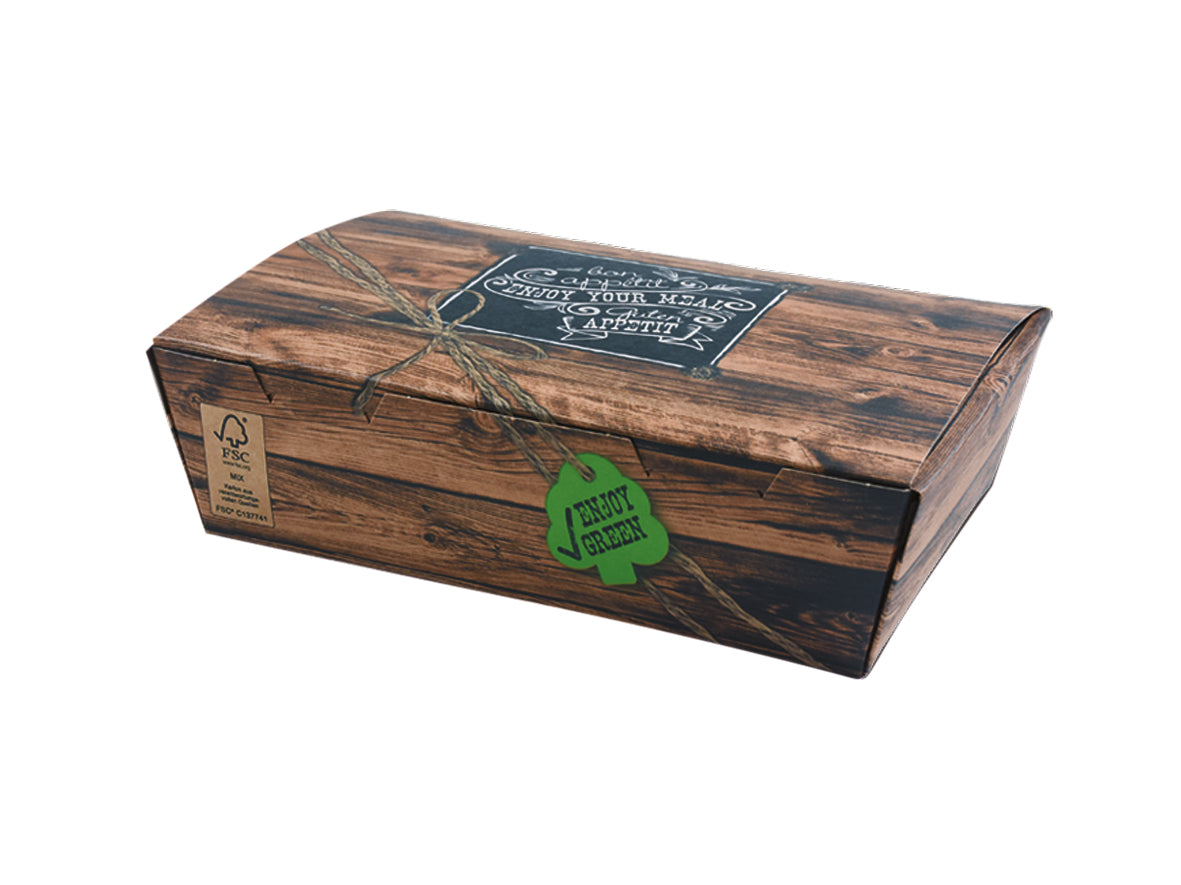 Snackbox Pappe Enjoy Green 180x120x50mm - 450 Stück