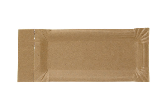 Pappteller mit Abriss braun Fettbarriere 8x18x3cm - 3000 Stück