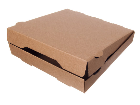 Pizzakarton 26x26x4 Braun ohne Druck NYC