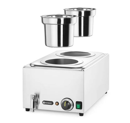 Set: Bain-Marie Ranger + 2x 4L Container mit Deckel, HENDI, 8L, 220-240V/1000W, 604x332x(H)315mm
