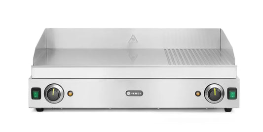 Grillplatte, HENDI, Profi Line, 2/3 glatt, 1/3 gerillt, 230V/3500W, 697x474x(H)241mm