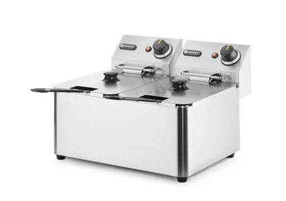 Fritteuse, 2 x 4 l, HENDI, Kitchen Line, 8L, 230V/6000W, 470x380x(H)315mm