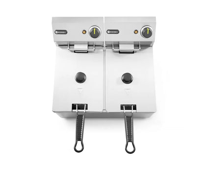 Fritteuse, 2 x 4 l, HENDI, Kitchen Line, 8L, 230V/6000W, 470x380x(H)315mm