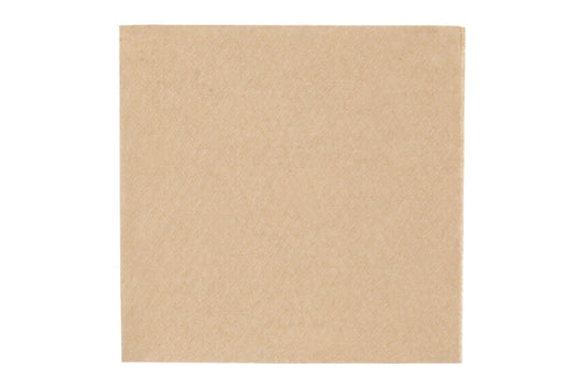 Prägeservietten 33x33cm 1-lagig 1/4 Falz Braun- 5000 Stück