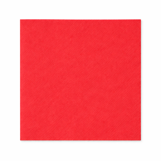 Prägeservietten 33x33cm 1-lagig 1/4 Falz Rot - 5000 Stück