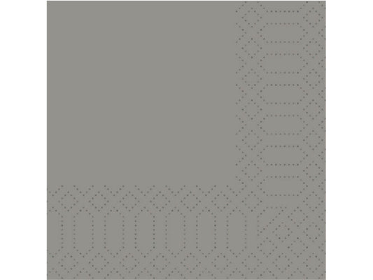 Servietten 24x24cm 3-lagig 1/4 Falz Grau - 1000 Stück
