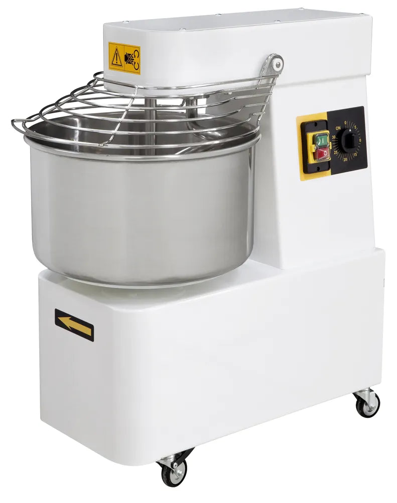 Spiralteigknetmaschine mit fixer Schüssel und 2 Geschwindigkeitsstufen - 48 L, HENDI, 128 kg/h, 48L, 400V/2200W, 480x795x(H)855mm