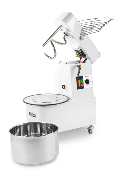 Spiralmischer mit steigendem Kopf und herausnehmbarer Schüssel, HENDI, 56 kg/h, 22L, 400V/750W, 400x672x(H)730mm