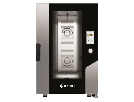 Konvektions-Dampfgarer – Touch 11 x GN 1/1, elektrisch, mit direktem Dampfgarer und Touchscreen-Steuerung, HENDI, 730x785x(H)1130mm