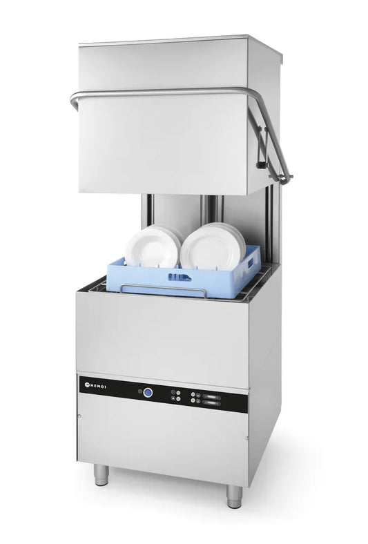 Haubengeschirrspüler 50x50 - elektromechanische Steuerung, HENDI, mit Spülmittelpumpe, 400V/8600W, 745x903x(H)1406mm