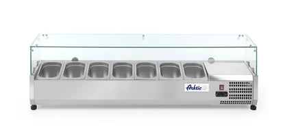 Aufsatz-Kühlvitrine Gastronorm 1/4, Arktic, 5x GN 1/4, 230V/180W, 1205x335x(H)460mm