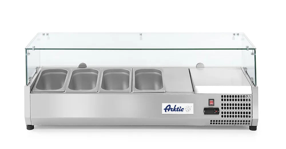 Aufsatz-Kühlvitrine Gastronorm 1/3, Arktic, 7x GN 1/3, 230V/180W, 1605x420x(H)460mm