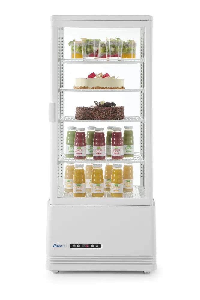 Aufsatz-Kühlvitrine 98 Liter, Arktic, Schwarz, 230V/210W, 444x397x(H)1100mm