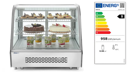 Aufsatz-Kühlvitrine, Arktic, 160L, 230V/160W, 885x570x(H)680mm