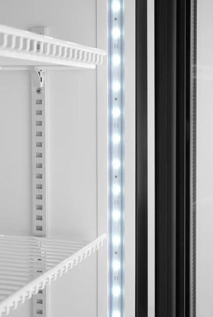 Eintüriger Kühlschrank mit hinterer Bar und hinterleuchteter Blende, , Arktic, 254L, Schwarz, 220-240V/250W, 578x605x(H)1980mm