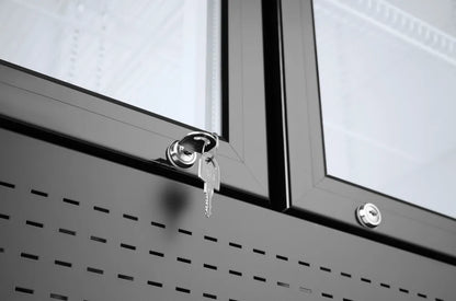 Rückwandkühlschrank mit hinterleuchteter Blende, zweitürig, Arktic, 512L, Schwarz, 220-240V/510W, 1120x585x(H)1900mm