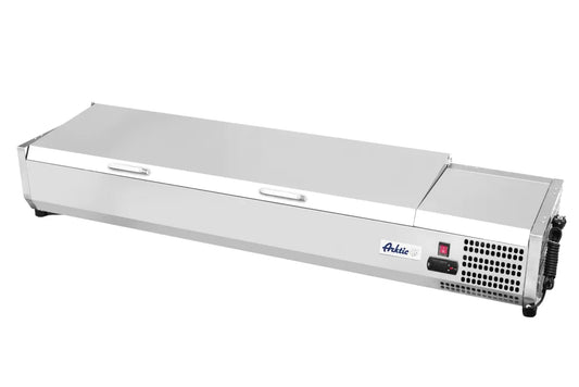 Aufsatz-Kühlvitrine Gastronorm 1/3, Arktic, 4x GN 1/3, 230V/180W, 1205x420x(H)630mm