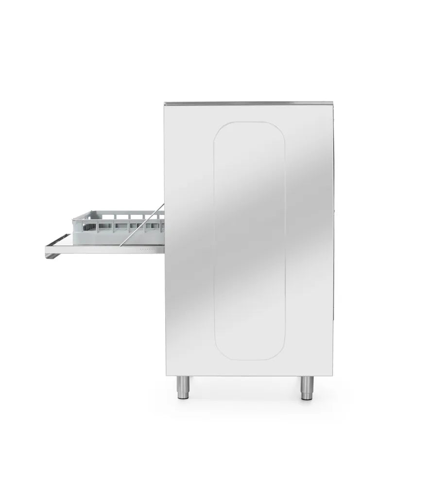 Geschirrspüler 50x60 für Tabletts und Töpfe – elektronisch gesteuert, mit Waschmitteldosiersystem und Ablaufpumpe, HENDI, 400V/7100W, 595x777x(H)1335mm
