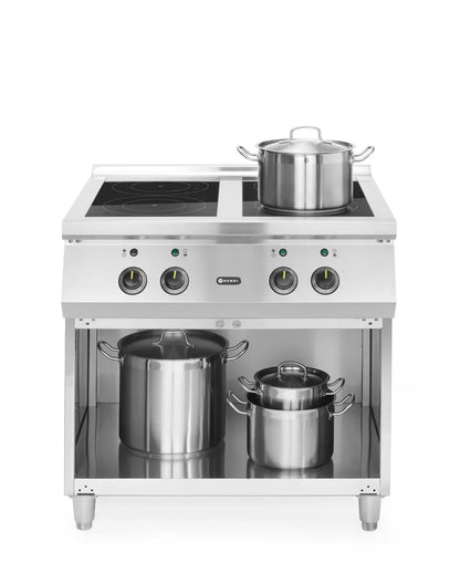 Induktionsherd mit 4 Kochfeldern, HENDI, 400V/17000W, 800x720x(H)854mm