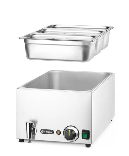 Wasserbad-Set mit Ablasshahn Ranger, HENDI, GN 1/1, 230V/1000W, 605x332x(H)242mm