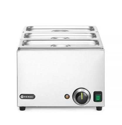 Set: Bain-Marie Ranger + 3x GN 1/3 Behälter mit Deckel, HENDI, GN 1/1, 230V/1000W, 590x332x(H)242mm