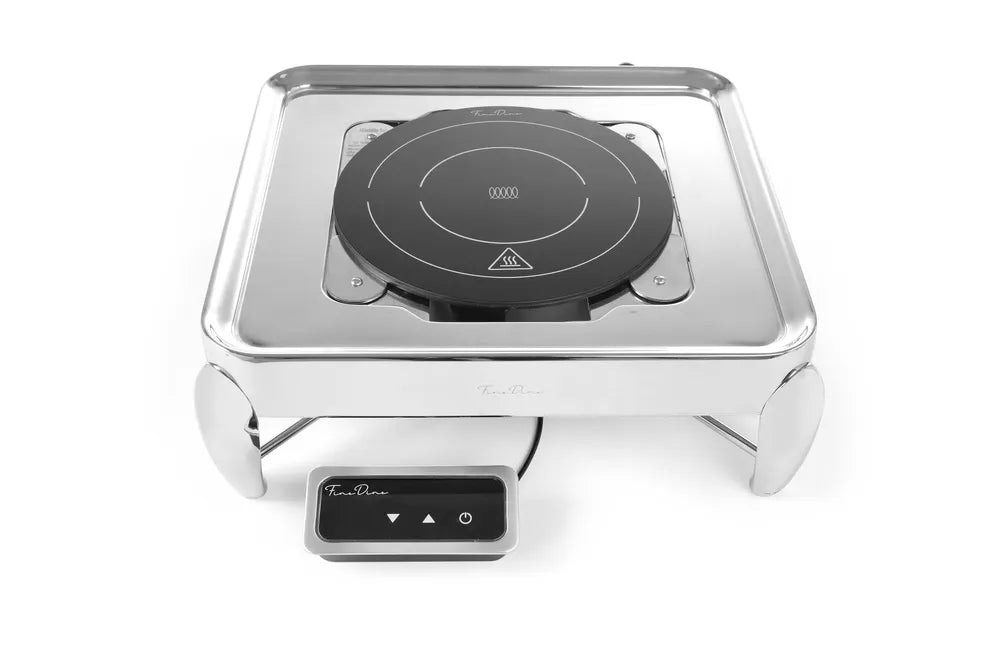 Induktionsheizplatte 800 W, Fine Dine, Schwarz, 230V/800W, ⌀245x(H)80mm