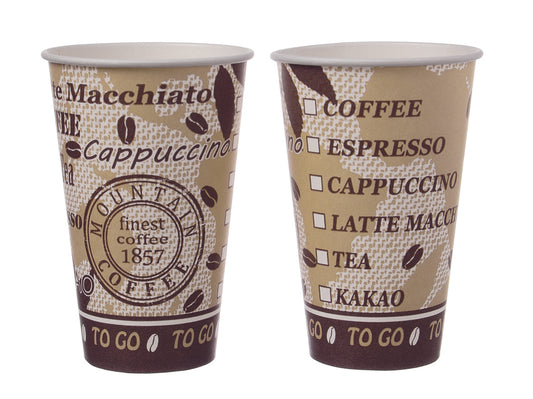 Kaffeebecher Pappe To Go Neutral 0,30l Ø 80mm - 1500 Stück