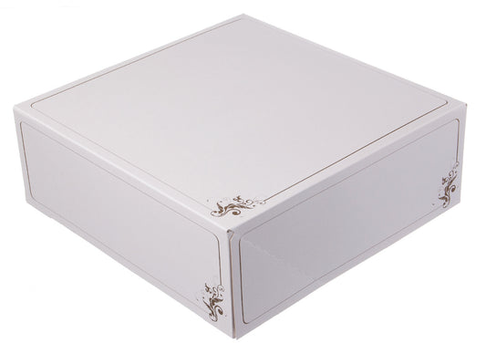 Tortenkarton 1-teilig 230x230x80mm weiß - 100 Stück
