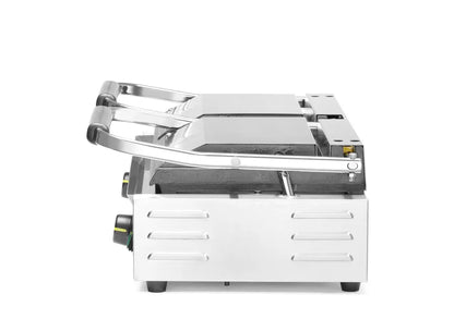 Kontaktgrill - Doppelversion, HENDI, oben gerillt, unten glatt, 230V/3600W, 570x375x(H)216mm
